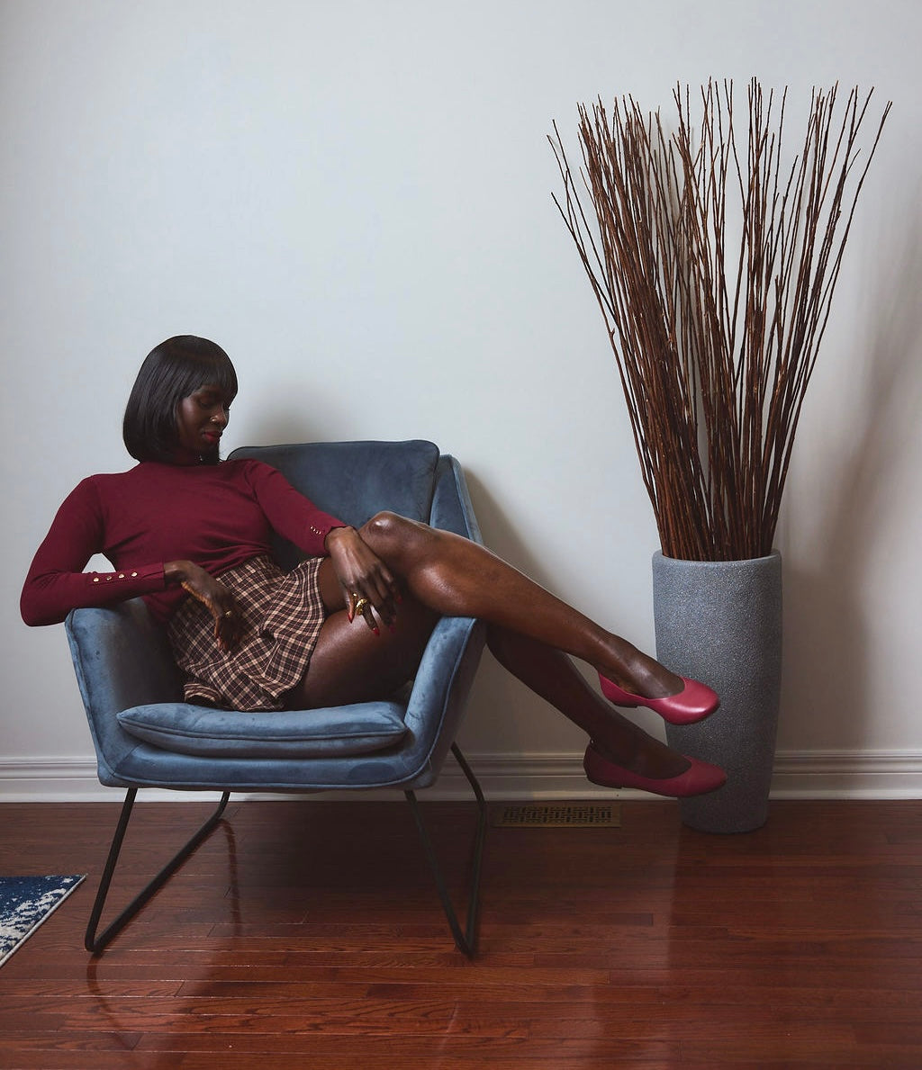 dr LIZA flat - BURGUNDY