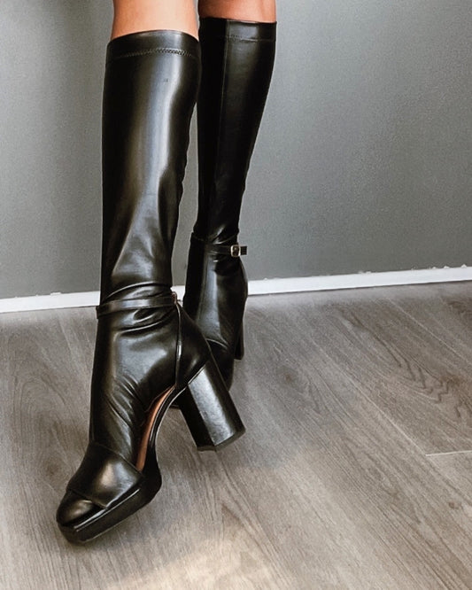Turn Your Super Comfortable dr LIZA Sandals into Knee-high or Thigh-high Boots with Leather Socks