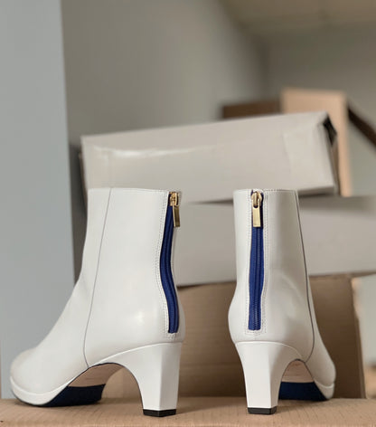 dr LIZA bootie - WHITE